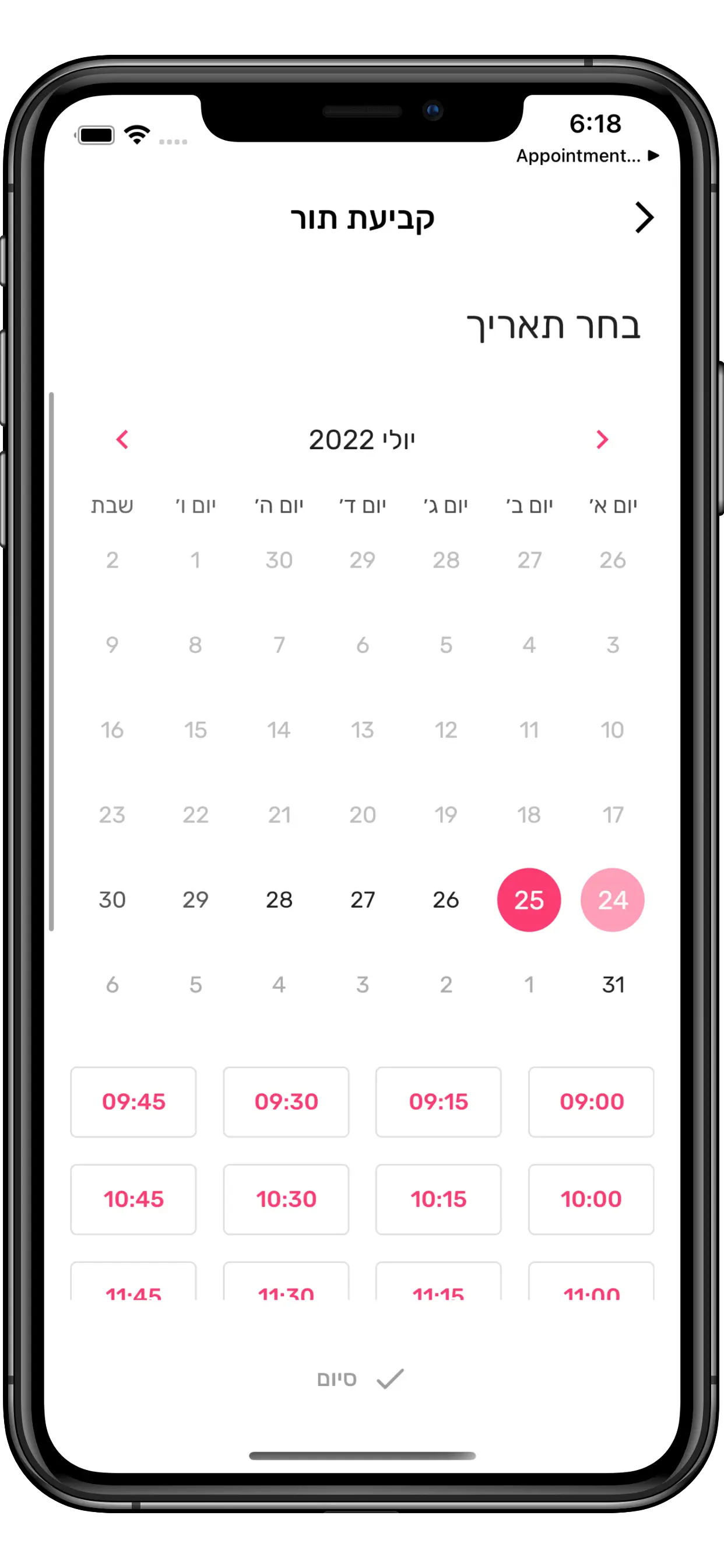 תפריט לדוגמא - מנה שנבחרה